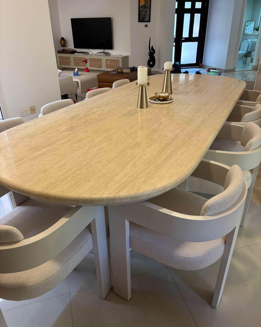 Furniture for sale (dining set, bed, couch, console, chairs) detail 7